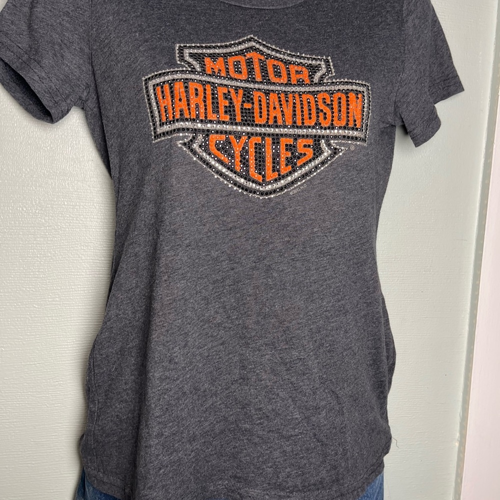 Women’s Harley D T And Sleeveless Bling Shirt BUNDLE OF 4 Sz M & L Motorcycle - Picture 2 of 12